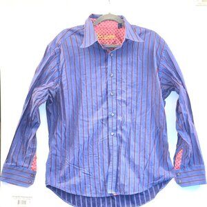 Robert Graham Long Sleeve Button Down Striped Classic Fit XL Mens Shirt 00018